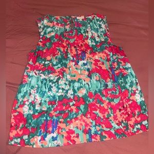 Multi-colored sleeveless blouse from Talbots